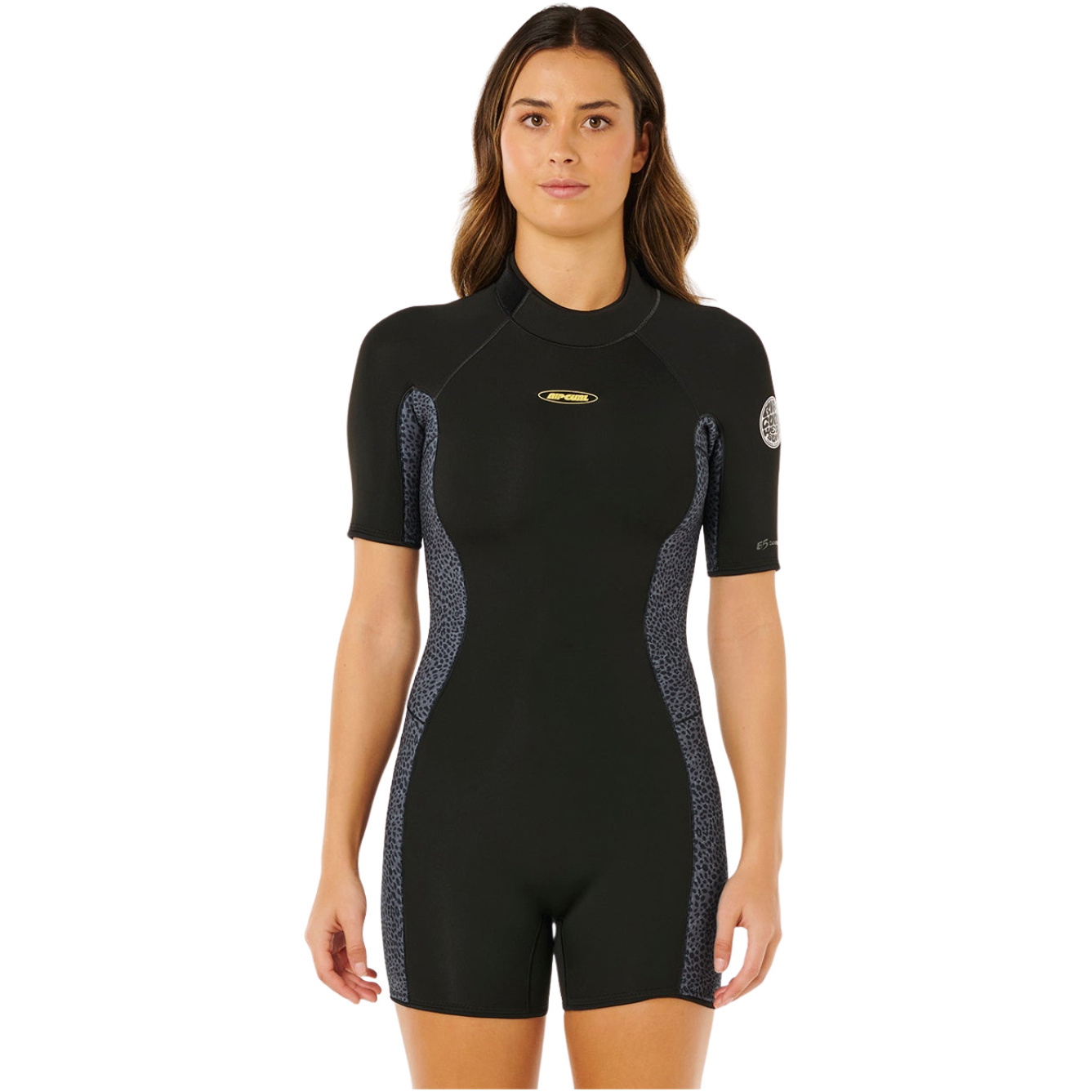 2026 Rip Curl Dames Dawn Patrol 2/2mm Rug Ritssluiting Shorty Wetsuit 143WSP - Natural